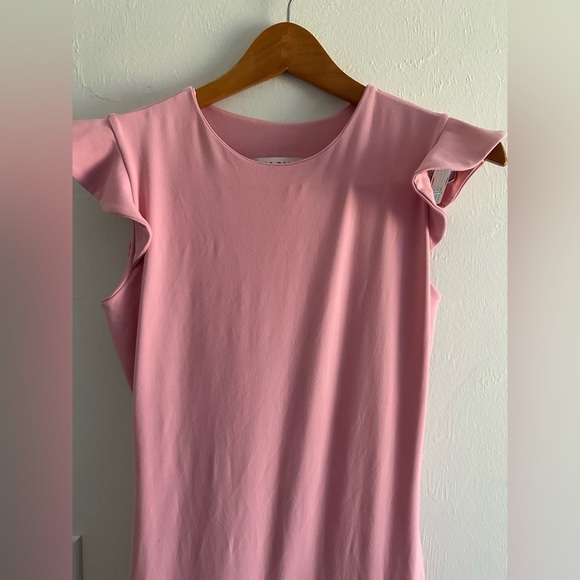 Revolve Susana Monaco Sleeveless Ruffle Hem Dress in‎ Baby Pink Sz M - Picture 10 of 11